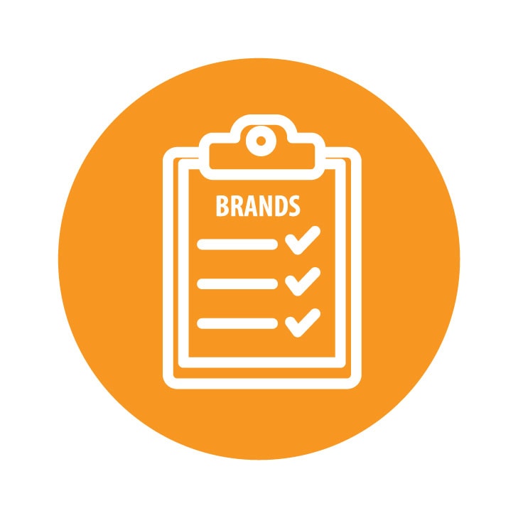 Icono de lista de marcas con marcas de verificación