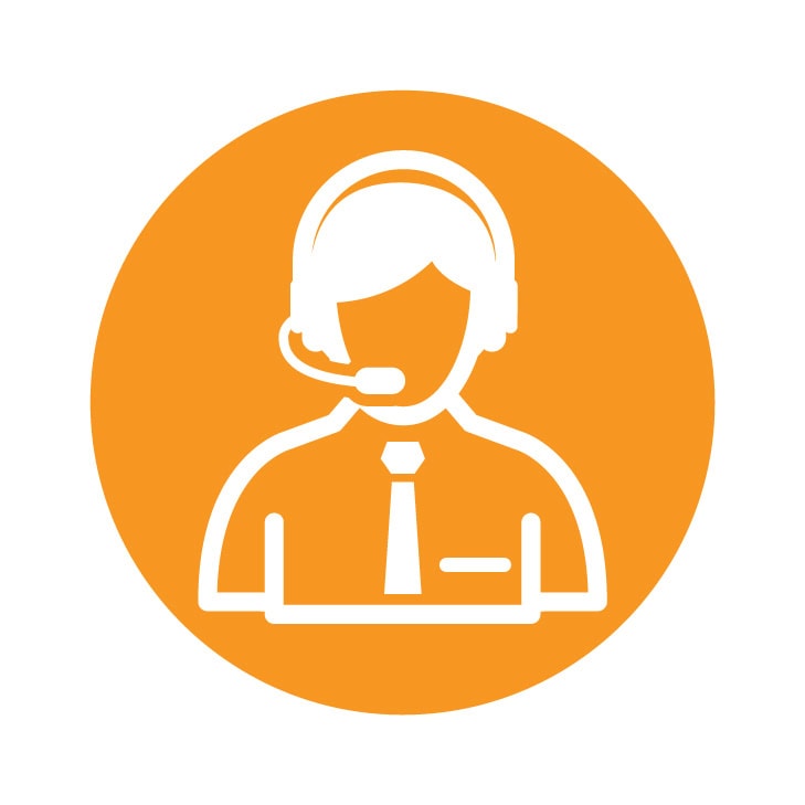 Icono de agente de servicio al cliente con auriculares