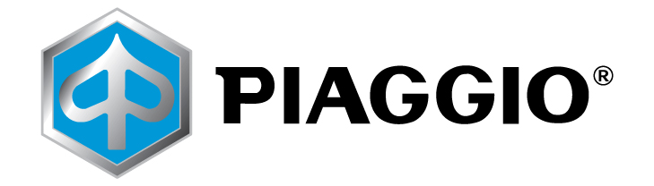 Logotipo de Piaggio con emblema hexagonal azul