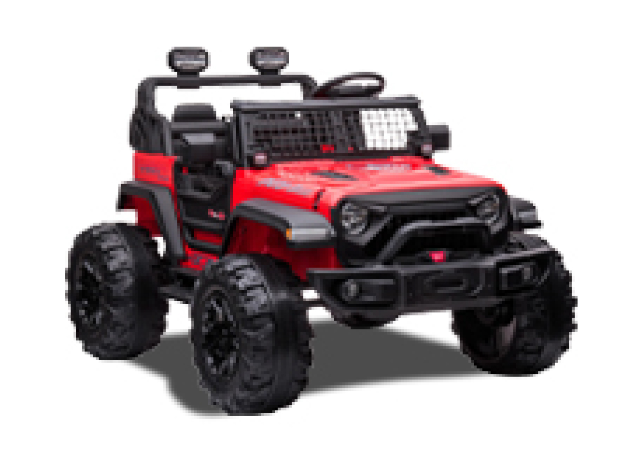Jeep eléctrico de juguete rojo para niños